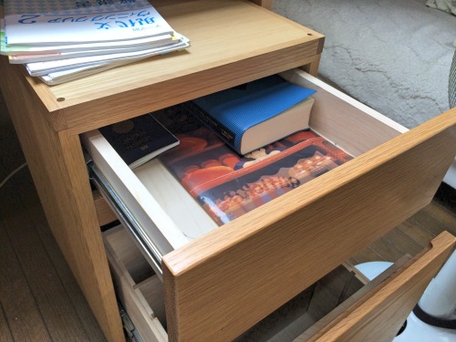無印良品学習デスク上の引出し