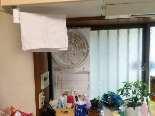 ふきん掛けは出っ張りなくすっきり収まる