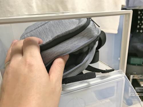 ボディバッグを収納できるシューズケース