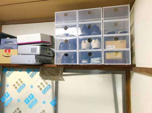 靴収納ケースで整理した後